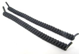 2 Black No Tie Spiral Laces Shoes Curly 6 to 28 inches No Headache Sun V... - $10.88
