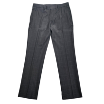 Perry Ellis Portfolio Mens Very Slim Charcoal Gray Dress Pants 33W x 30L - £19.53 GBP