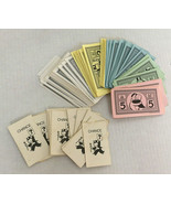 Monopoly junior game pieces  paper money cards crafts art  supplies  fak... - $27.01 CAD