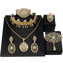 Ide wedding jewelry sets morocco caftan accessories hollowed arabesques pink mint green thumb200
