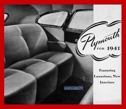 1941 PLYMOUTH FULL-LINE N/B BROCHURE DE VENTE -2284-L-8-40- USA VINTAGE... - $47.25