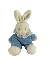 Vintage Russ Moppity Plush Blue White Easter Bunny Rabbit Knit Stuffed Animal - £19.78 GBP