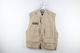 Vtg 90s Streetwear Mens XL Stonewash Quilted Tactical Safari Bush Vest Jacket - £46.93 GBP