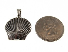 Handcrafted Solid 925 Sterling Silver Seashell Pendant Scallop Sea Shell Jewelry - £19.92 GBP