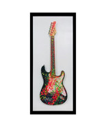E M ZAX ORIGINAL ACRYLIC PAINTING ON GUITAR HAND SIGNED CUSTOM FRAMED COA - $3,661.29 CAD
