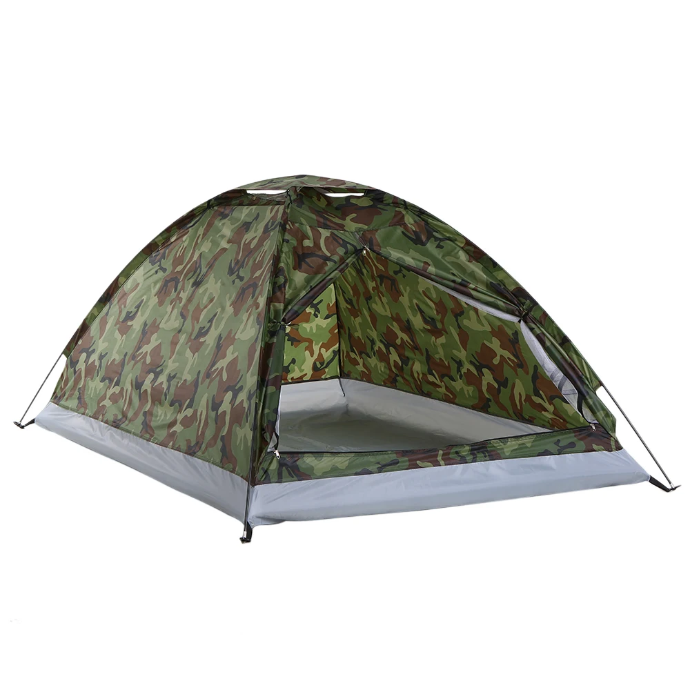 TOMSHOO Camping Tent Camouflage Tents for 2 Person Single Layer Outdoor Portable - £26.20 GBP