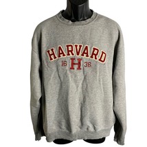 Vintage 90s Y2K Champion Harvard Sweatshirt L Grey Pullover Crewneck Varsity - £36.52 GBP