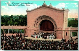 Pipe Organ Recital Balboa Park San Diego CA UNP Unused DB Postcard J10 - $3.91