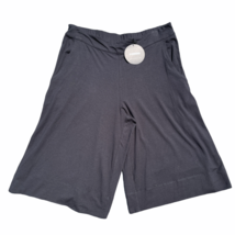 Neu Alembika Baggy Shorts Damen 2 Schwarz Weites Bein Stretch Hoher Bund... - $89.09
