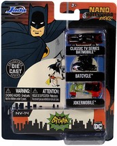 Jada Toys Nano Hollywood Rides NV14 Classic TV Series Batman 3pk - £8.64 GBP