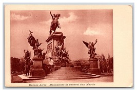 Monument to General San Martin Buenos Aires Argentina UNP WB Postcard W8 - $5.97