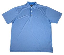 FootJoy Men&#39;s Solid Lisle Golf Polo Short Sleeve Shirt 2XL Blue Heather 28569 - £35.09 GBP