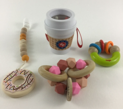 Baby Toys Teething Rattle Haba Clutching Ring Loulou Lollipop Teether Toy Lot - £23.32 GBP