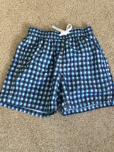 NWOT KANU Men&#39;s LARGE Blue and White Mesh Lined Checked Swim Surf Shorts. - £15.92 GBP