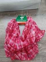 Christmas House Scarf - Pink Plaid Women&#39;s Scarf-Brand New-SHIPS SAME BU... - $14.73