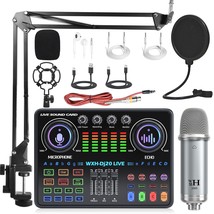 Portable Dj20 Mixer Sound Card With 48V Microphone For Studio Live Sound... - $191.00