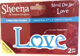 LOVE  Sheena Douglass Metal Dies Set Crafters Companion New - £3.78 GBP