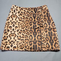 Hayden Women Skirt Size M Brown Stretch Mini Preppy Leopard Soft Touch C... - $15.30
