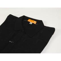 Mens Stacy Adams Italian Style Knit Woven Shirt Short Sleeves 71010 Black image 3