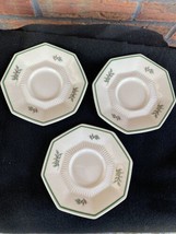 3 Nikko Christmastime Saucer Plates Octagon Christmas 8 Sides Crazed Hol... - $5.70