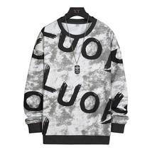 High Street Print Sweatshirt Men Hip Hop Sweatshirts Tops Mens Fashion Harajuku  - $97.06
