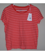 Vineyard Vines Women&#39;s XXS Papaya Punch Striped Surftee Shirt Tee Cotton... - $24.75