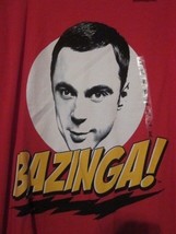Nwt - Big Bang Theory Sheldon &quot;Bazinga!&quot; Adult Size Xl Red Short Sleeve Tee - £12.59 GBP