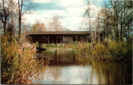 BENETKA ROAD covered BRIDGE, CHROME, UNPOSTED, ASHTABULA CO., OH - £3.41 GBP