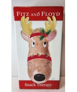 Fitz and Floyd 2005 Christmas Snack Therapy Reindeer Server Plate WALL H... - £11.92 GBP