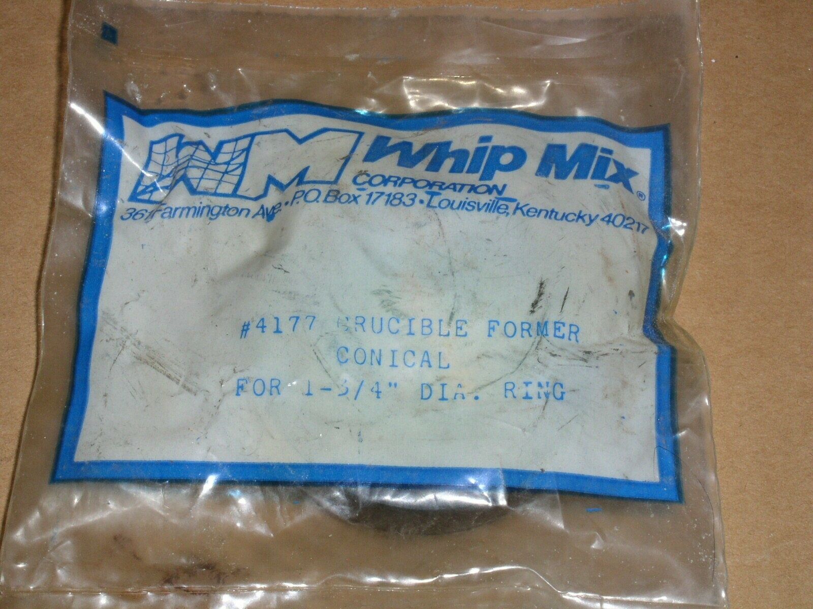 Whip Mix Dental Lab Crucible Former No 4177 1.75 Inch Rubber New Unused ... - $15.99