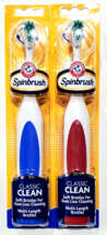 2 Arm &amp; Hammer Spinbrush Classic Clean Soft Bristles Gum Line Cleaning - £25.30 GBP