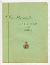 The Coffee Shop and Grille Menu Roosevelt Hotel Waco Texas 1950&#39;s - £29.70 GBP