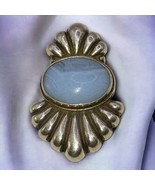 Carolyn Pollack Reliso Blue Lace Agate Pendant Sterling 925 Southwest - $177.80 CAD