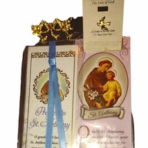 Gorgeous NWT two religious bookmarks~St Anthony~Gold Dove and Angel pin. - $23.76