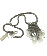 Chico&#39;s Haylee Beaded Pendant Necklace, New with Tag - $11.39