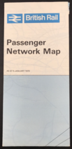 January 1970 British Railways BR Passenger Network Map Train Railroad Rail - £10.92 GBP