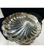 W.M. Rogers 895 signed Large Silver plate bowl serving Tray Clam Seashel... - £43.63 GBP