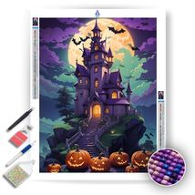 Haunted Pumpkin Castle - Diamond Painting Kit - £15.95 GBP+