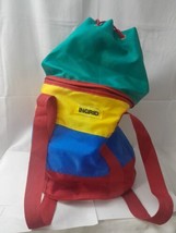 Vintage 80s Ingrid Insulated Travel Cooler Bag Beach Picnic Color Block ... - $32.66