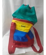 Vintage 80s Ingrid Insulated Travel Cooler Bag Beach Picnic Color Block ... - £25.72 GBP