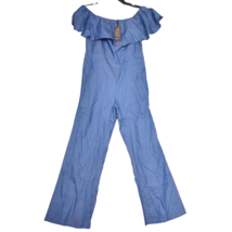 Vonda Denim Style Jumpsuits Off Shoulder Party Club Rompers Size Medium - $547.41 MXN