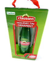 Claussen Gummy Pickles Holiday Tin Ornament With Gummy Candy Inside 4.5&quot; - £7.46 GBP