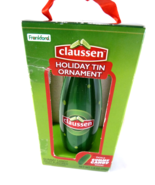 CLAUSSEN GUMMY PICKLES Holiday Tin Ornament With Gummy Candy Inside 4.5&quot; - $12.91 CAD