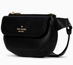 Kate Spade Rosie Belt Bag Purse Black Pebbled Leather KB712 NWT $299 Retail FS - £89.04 GBP