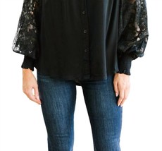 Umgee lace button up in Black - size S - $43.56