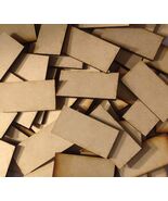 70mm x 100mm MDF Wood Bases Rectangles Laser Cut FAST SHIPPING US SELLER... - $2.96