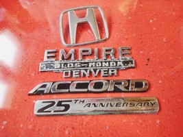 96 Honda Accord 25th Anniversary Rear Trunk Emblem Nameplate Badge CD - OEM - £17.68 GBP