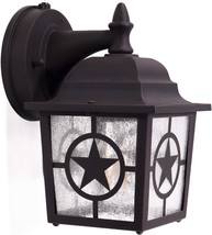 Dusk To Dawn Light Fixture Sconce Vintage  Wall Lantern Glass Rust Outdo... - £44.58 GBP