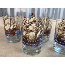Schooner Ship 10 Oz Glass For Your Favorite Beverage Lot Of 4 - £9.48 GBP