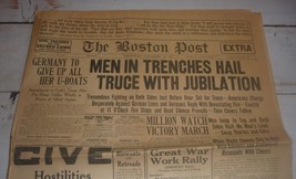 Soldiers Hail Truce, Germany to Give Up U-Boats - Boston Post, Nov. 13, ... - £12.37 GBP